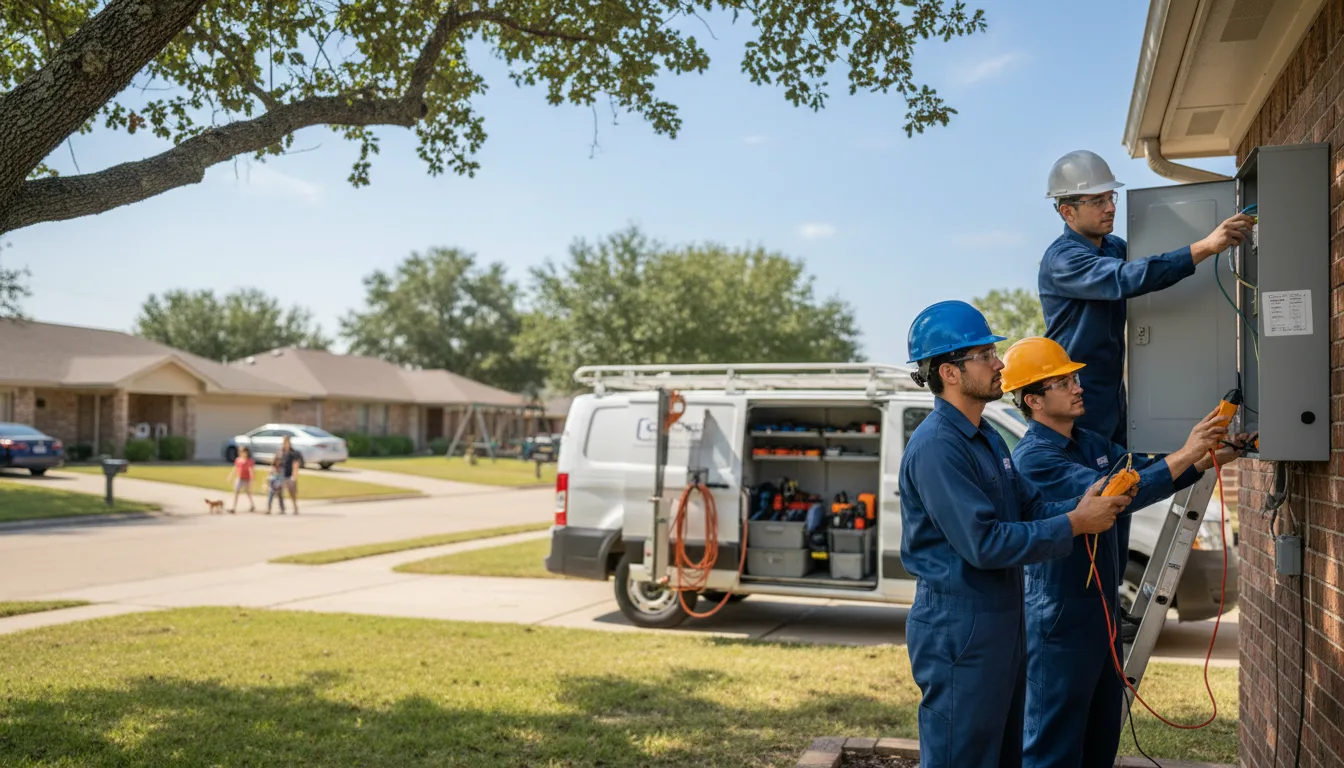 Certified electrician providing emergency electrical services in Loraine, TX